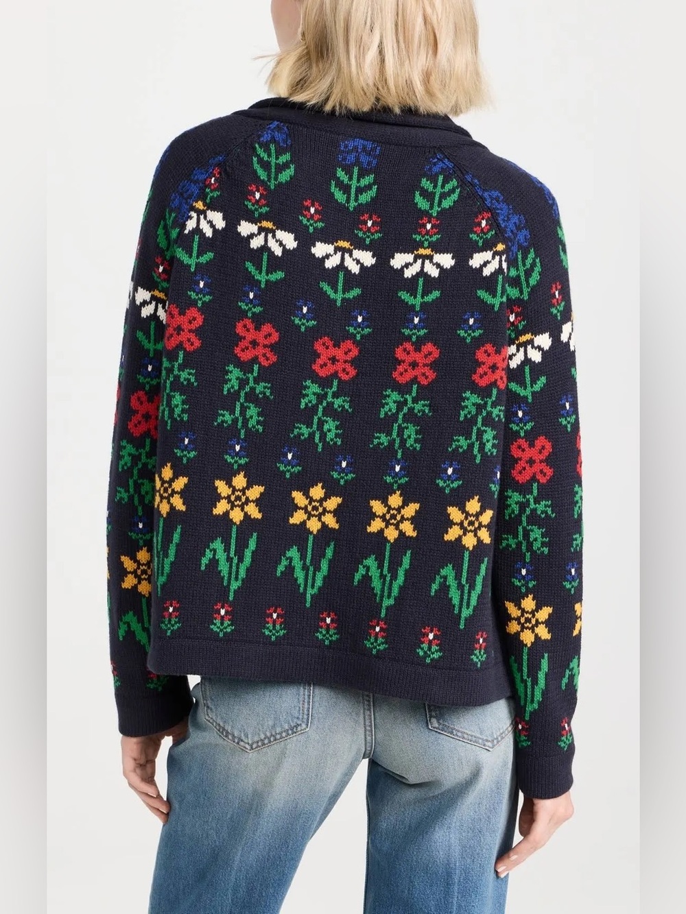 The Great. The Garden Lodge Cardigan in Navy - Picture 10 of 10